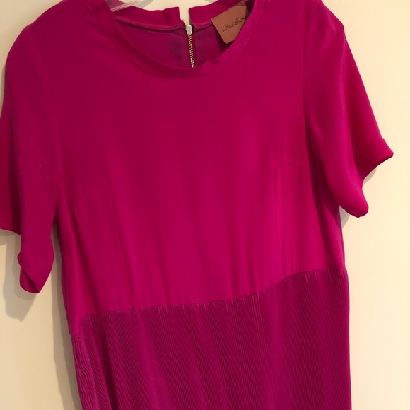 i.madeline Dresses & Skirts - Magenta Silk Babydoll Dress i.madeline Dresses & Skirts - Magenta Silk Babydoll Dress